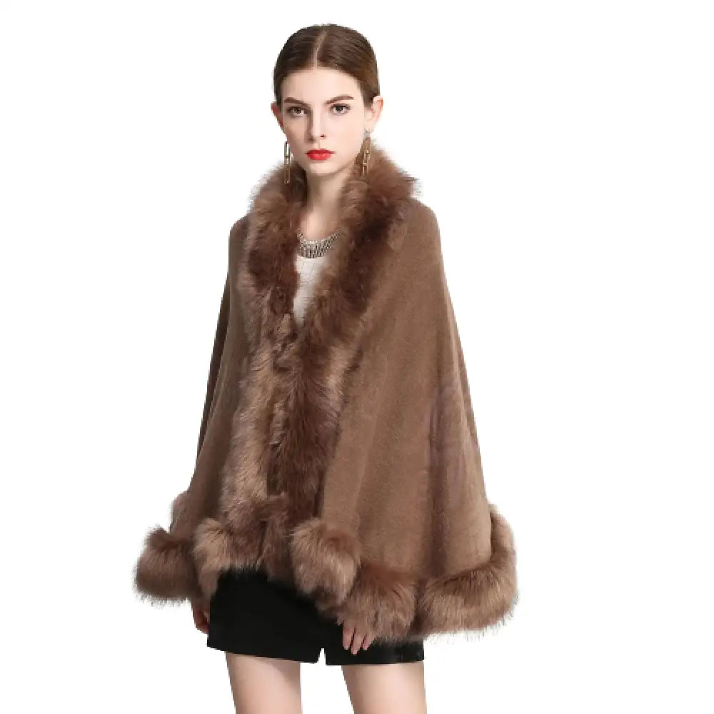 Cape mi-longue femme laine
