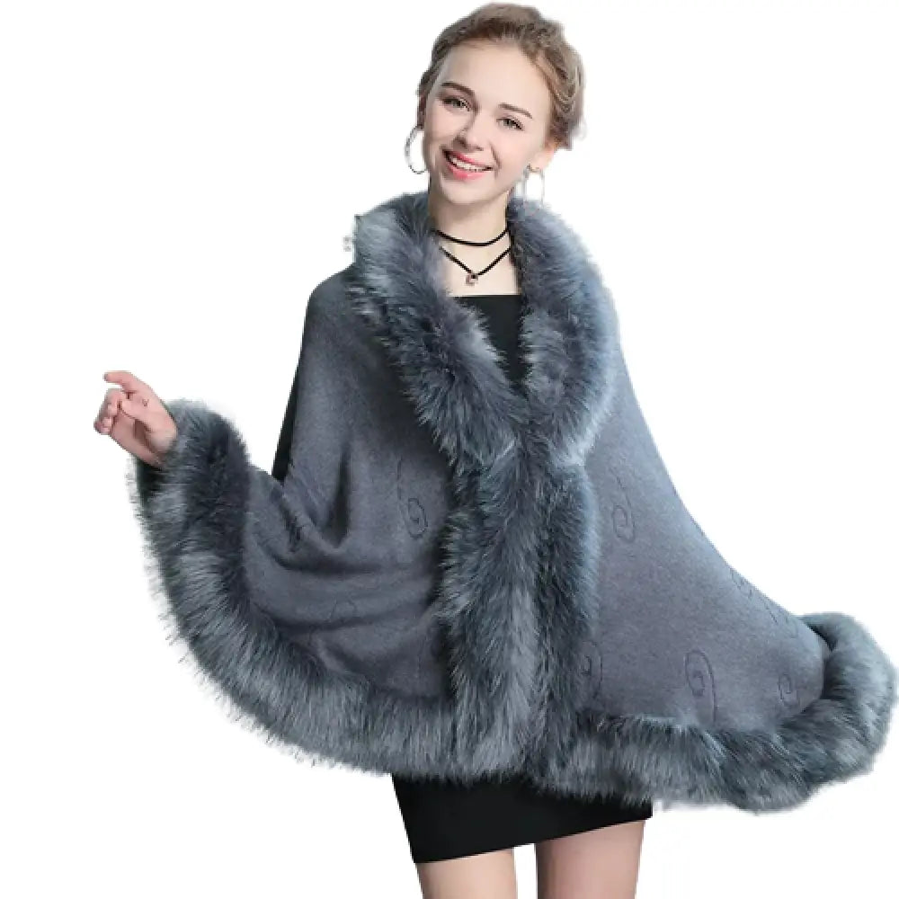 Cape mi-longue femme laine