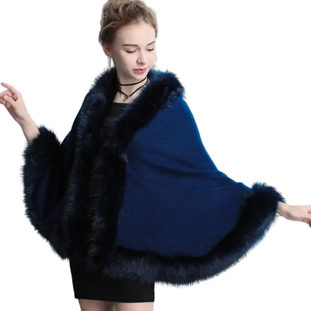 Cape mi-longue femme laine