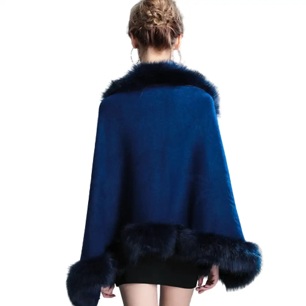 Cape mi-longue femme laine