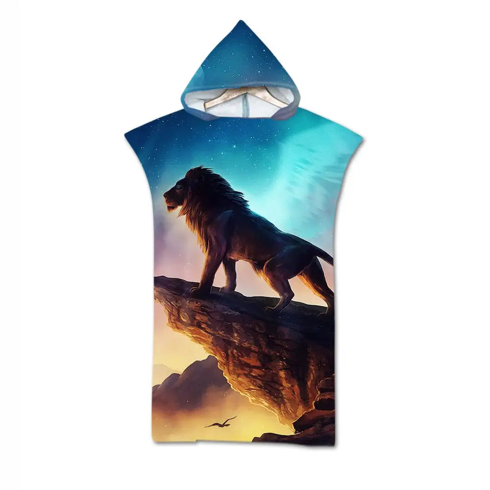 Cape poncho a capuche homme