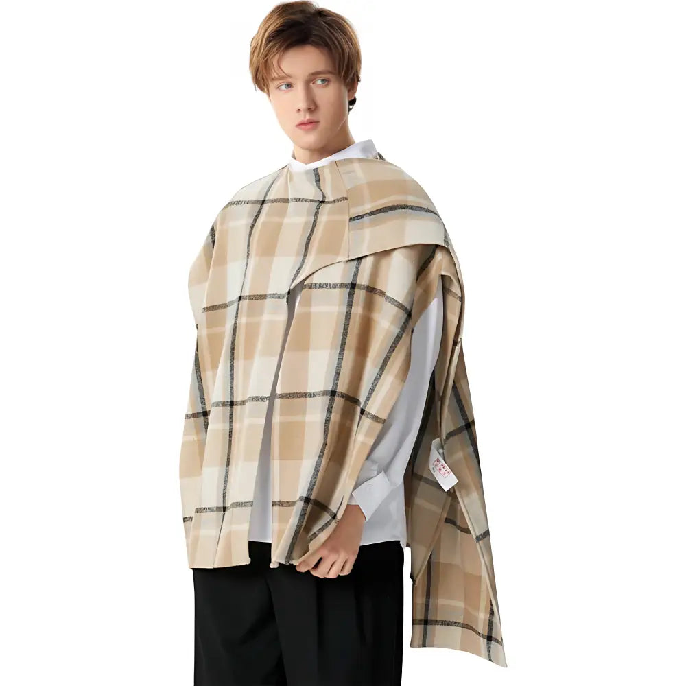 Cape poncho polaire homme