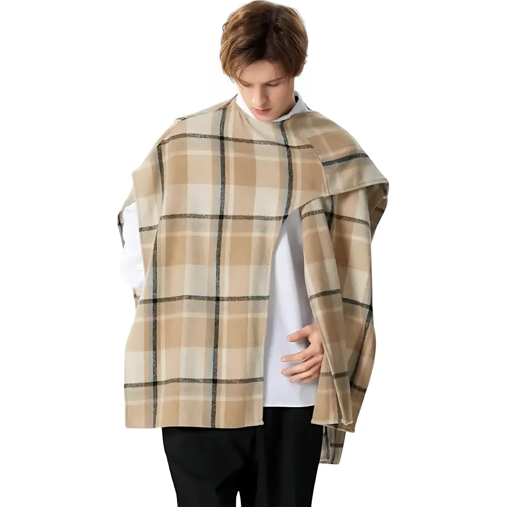 Cape poncho polaire homme