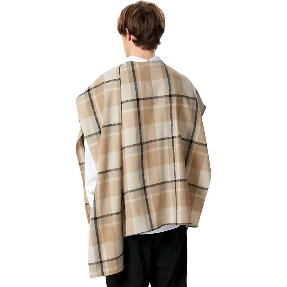 Cape poncho polaire homme