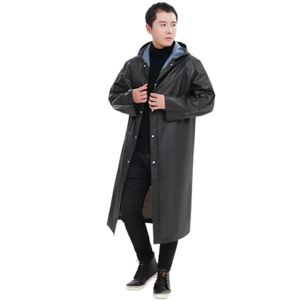 Capuche poncho de pluie noir