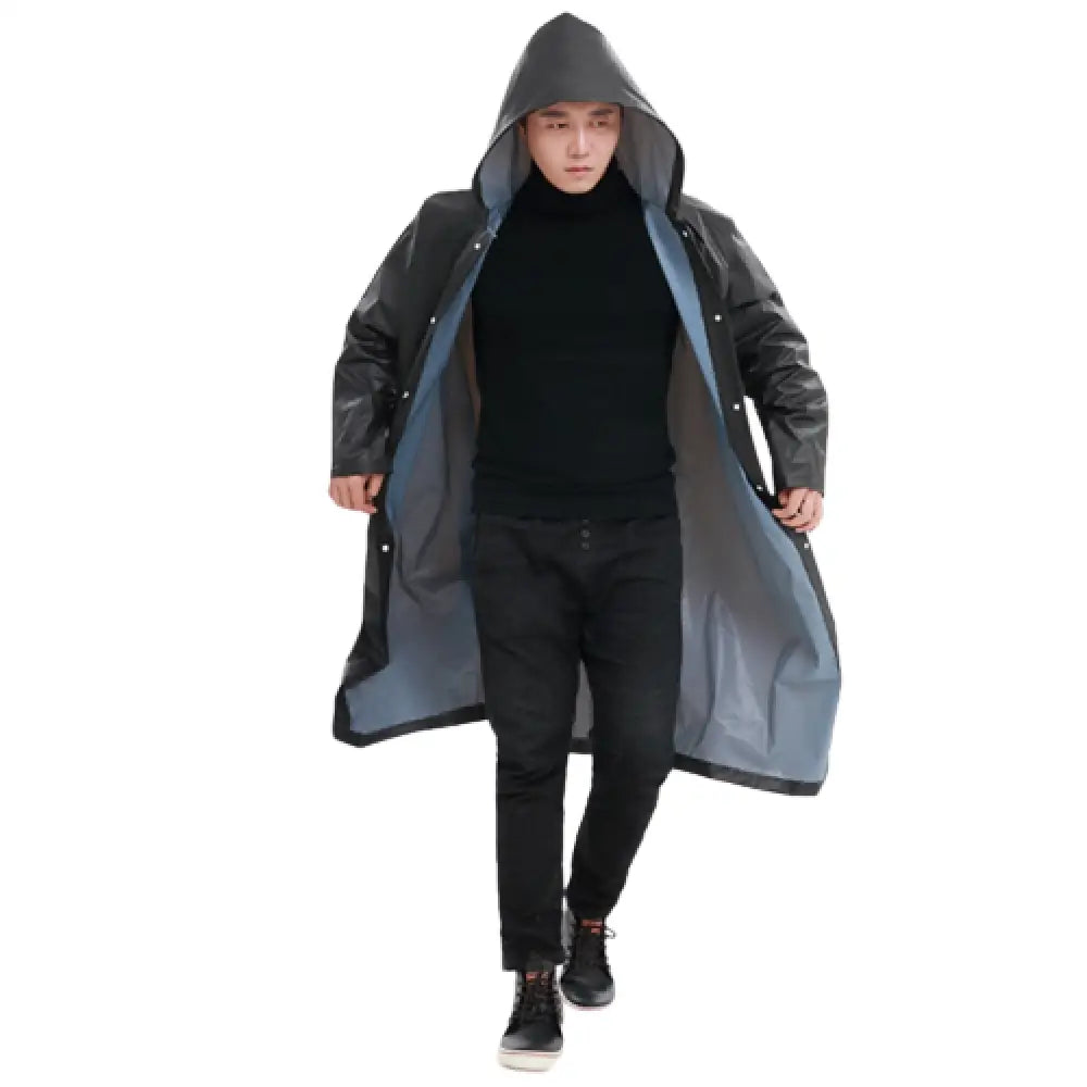 Capuche poncho de pluie noir
