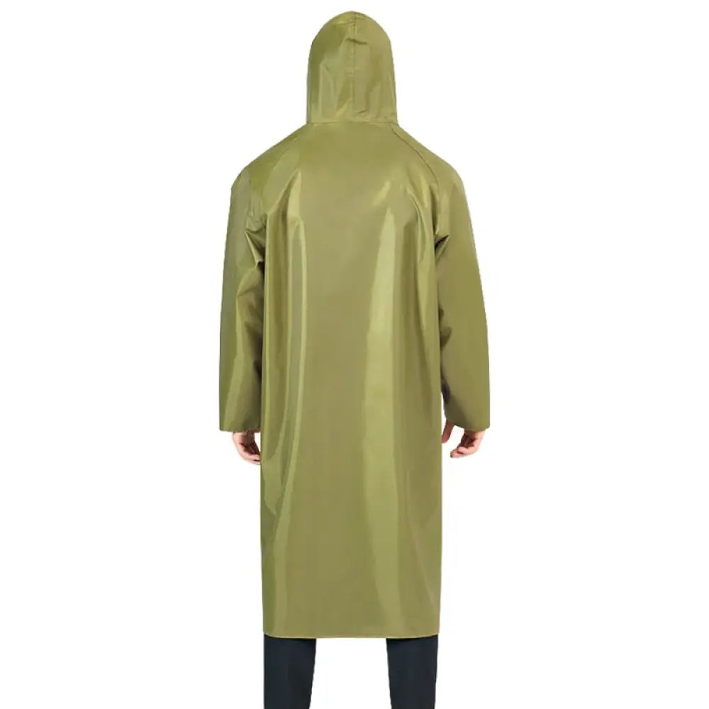 Poncho a capuche homme vert