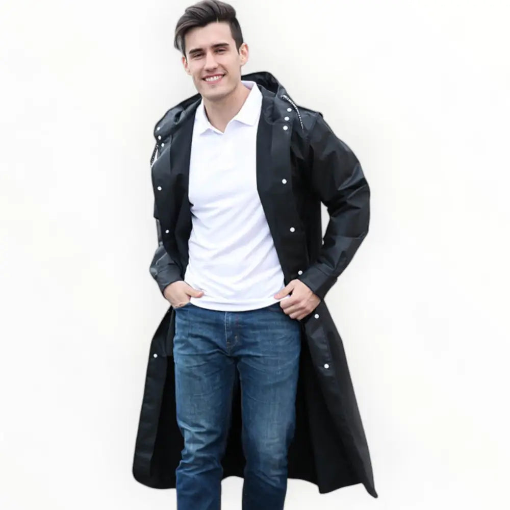 Poncho à capuche pour homme