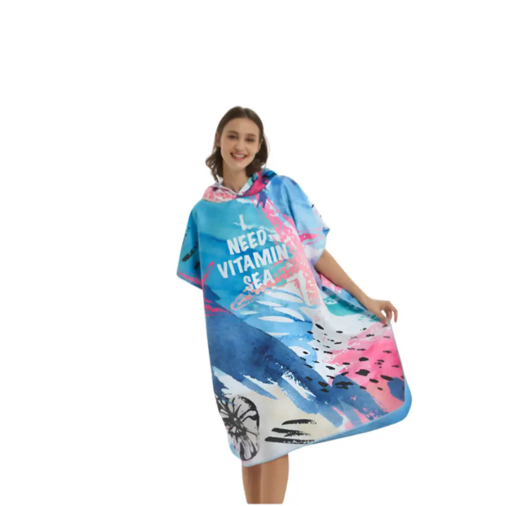 Poncho bain adulte