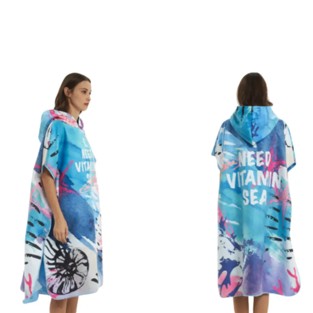 Poncho bain adulte