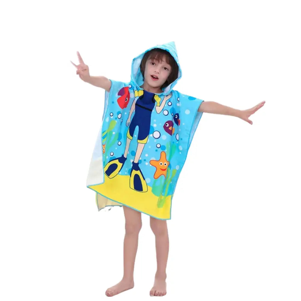 Poncho bain enfants