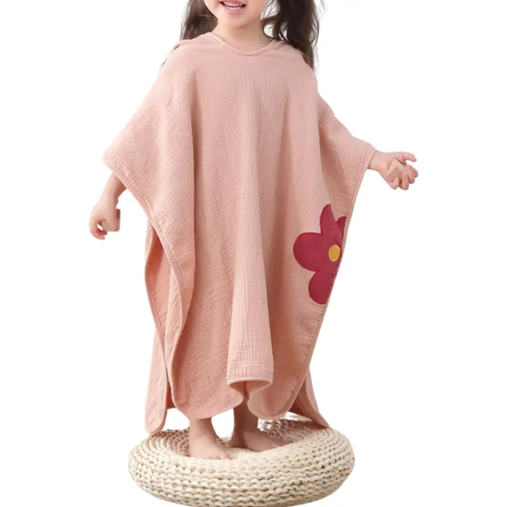 Poncho cape de bain enfant fille