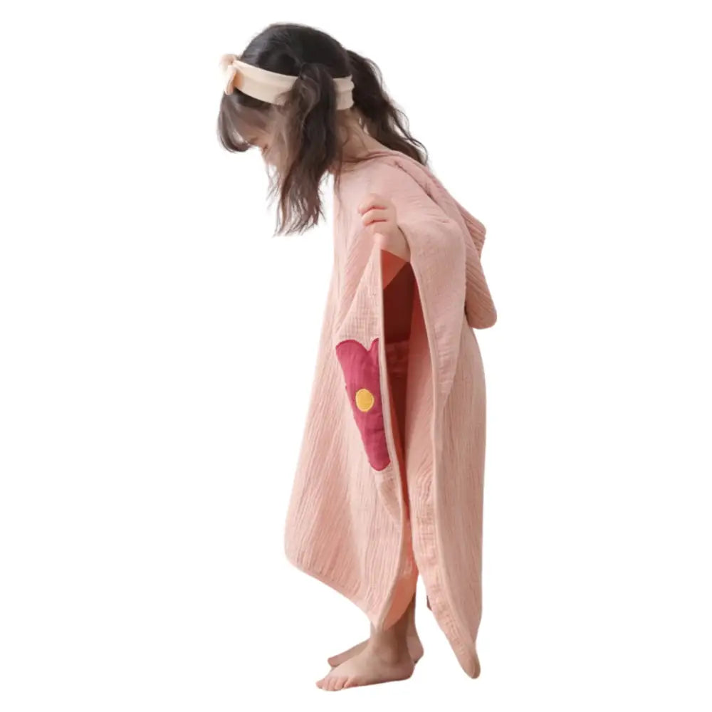 Poncho cape de bain enfant fille