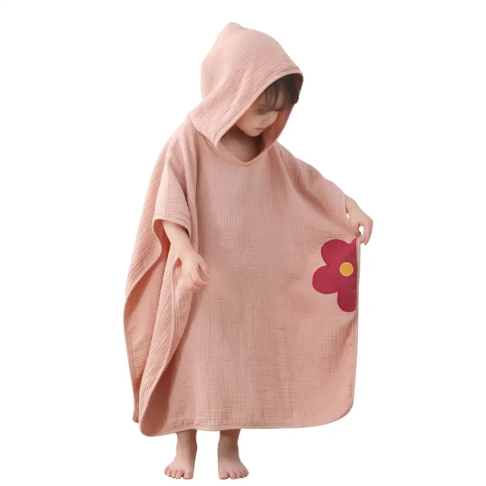 Poncho cape de bain enfant fille