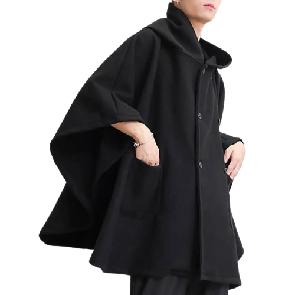 Poncho capuche homme