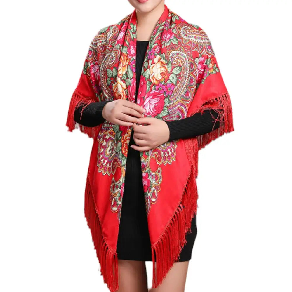 Poncho chale polaire femme