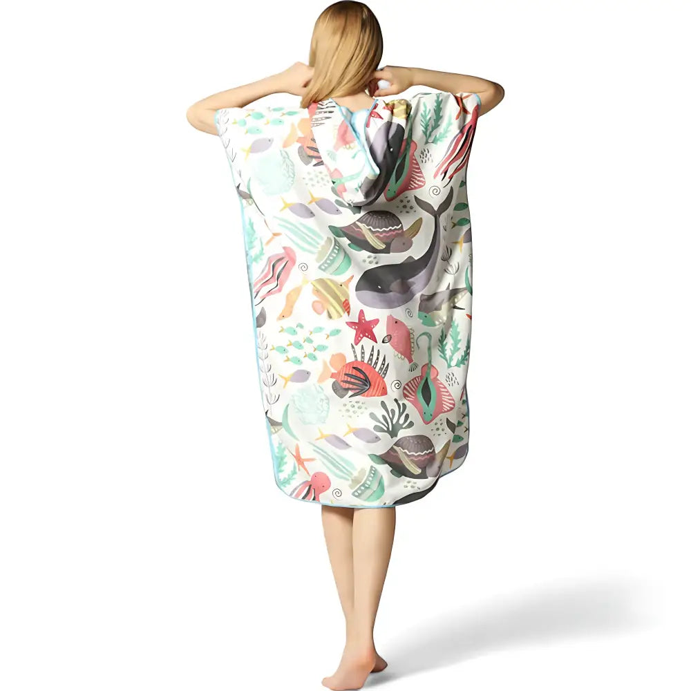 Poncho de bain coloré