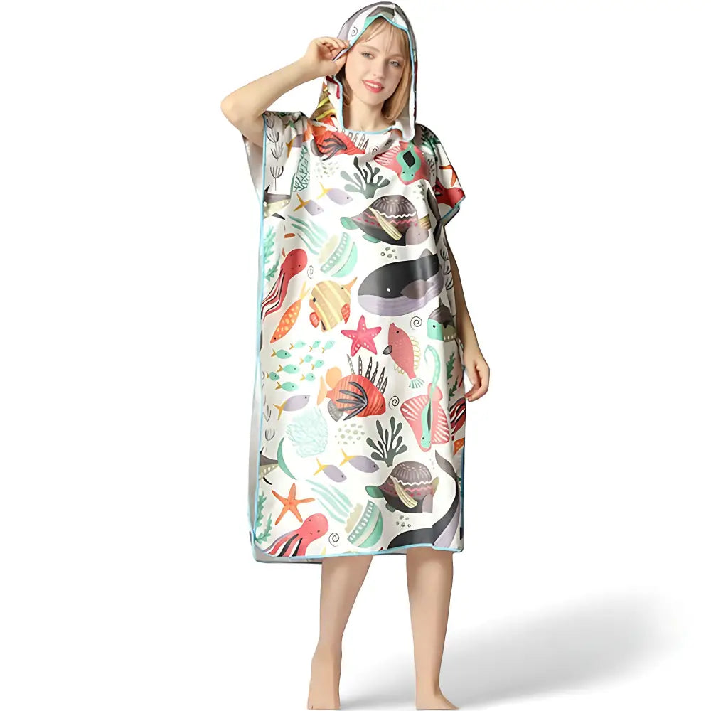 Poncho de bain coloré