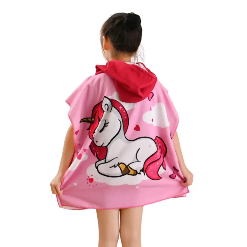 Poncho de bain pour petite fille