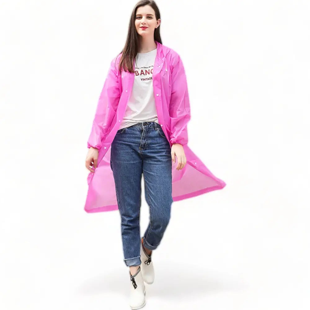 Poncho de pluie avec manches femme