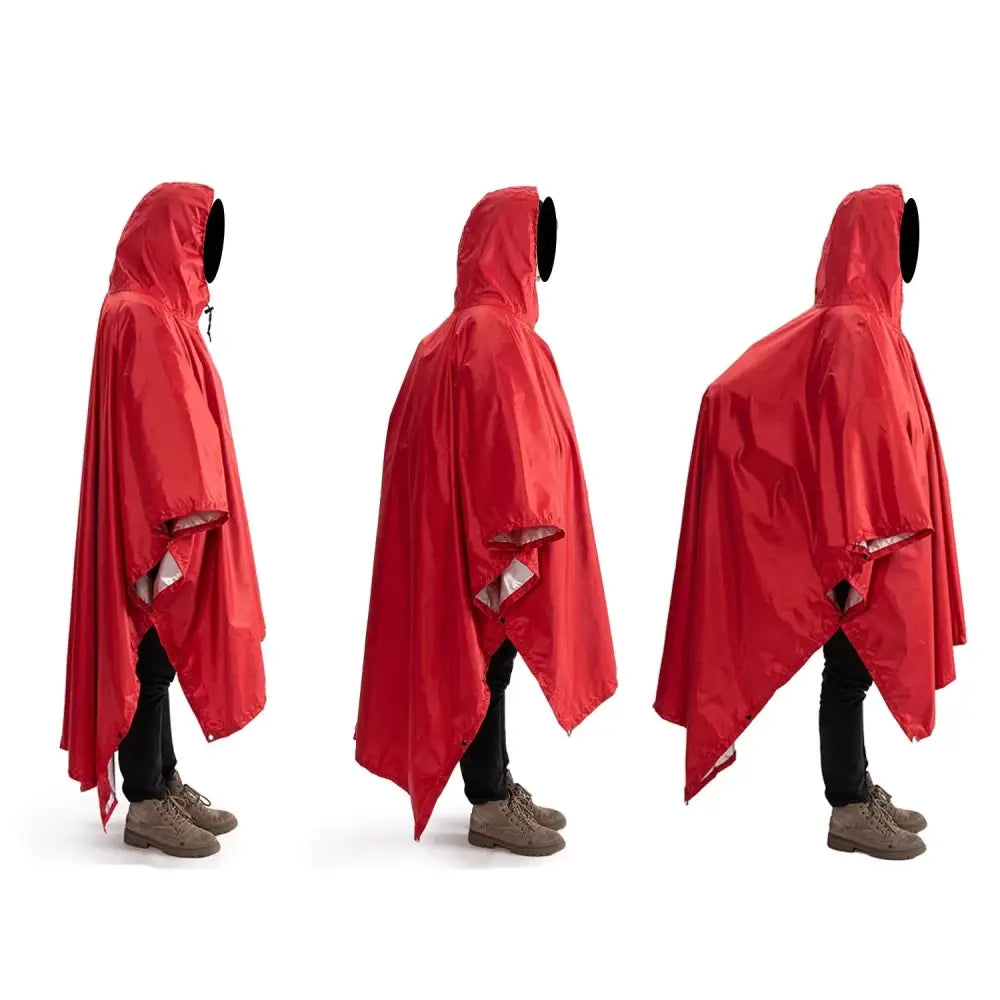 Poncho de pluie homme à capuche