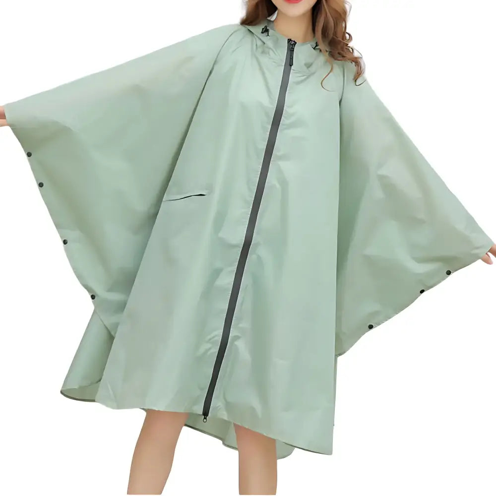 Poncho de pluie long femme