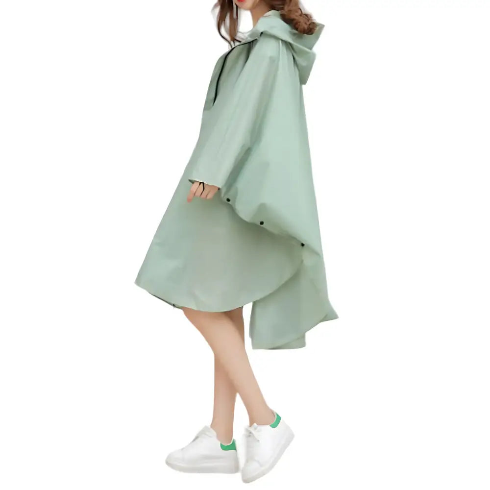 Poncho de pluie long femme