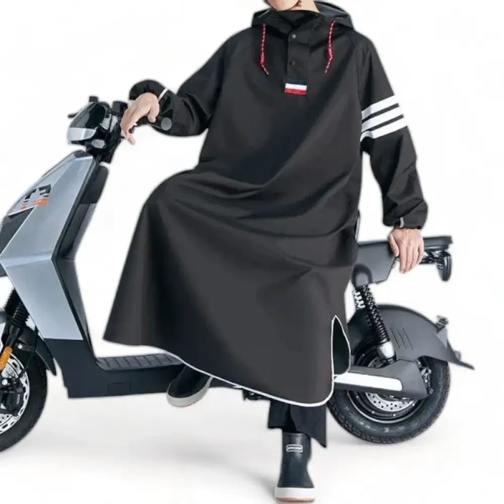Poncho de pluie noir pour homme