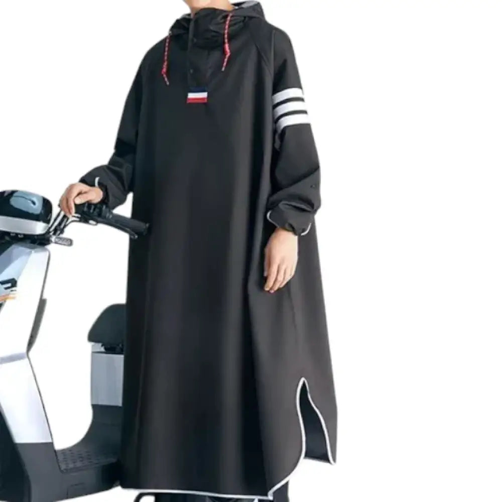 Poncho de pluie noir pour homme