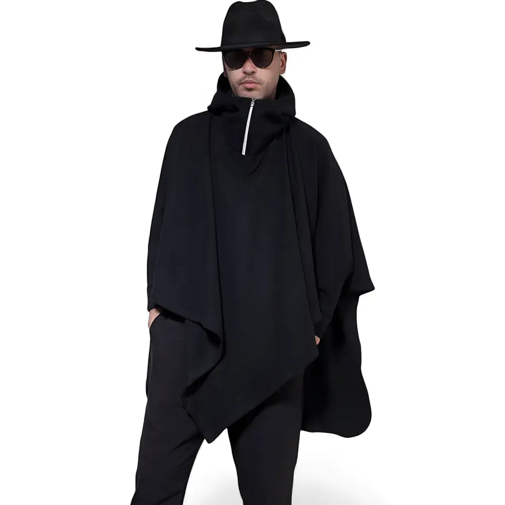 Poncho homme avec capuche