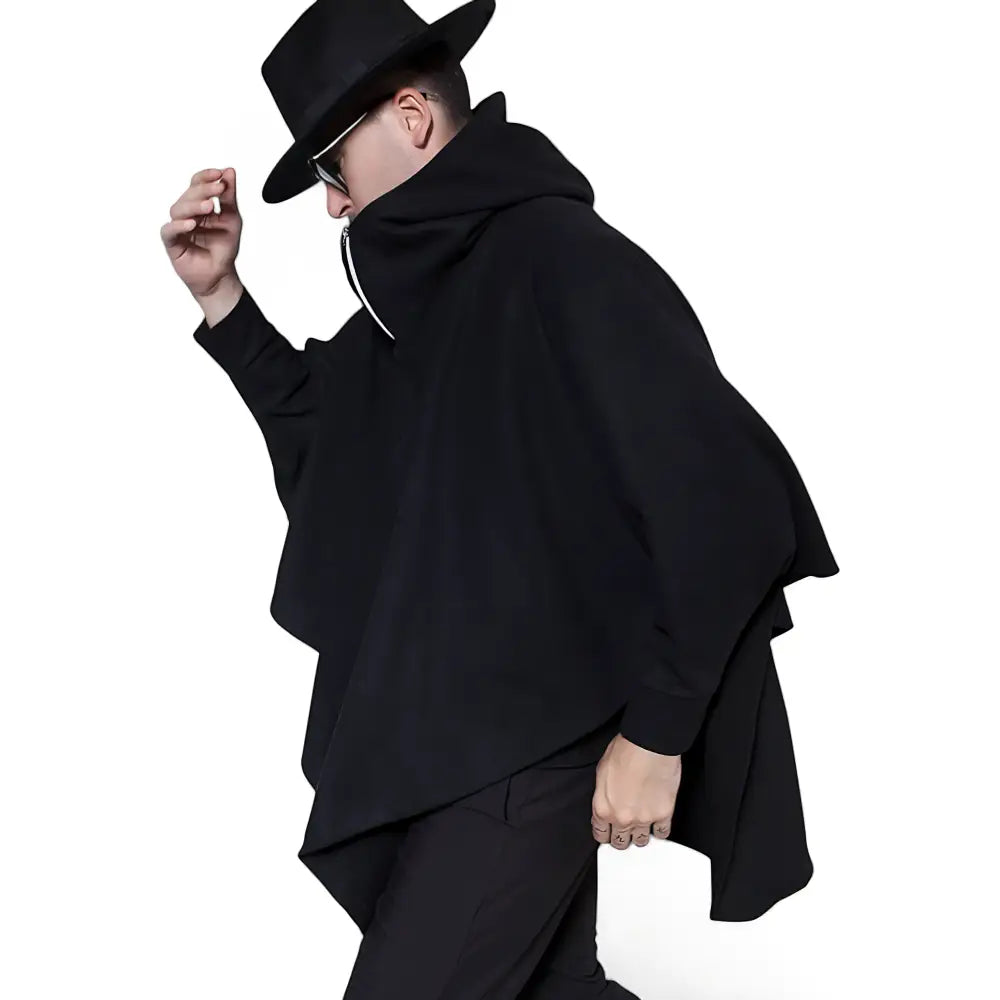 Poncho homme avec capuche