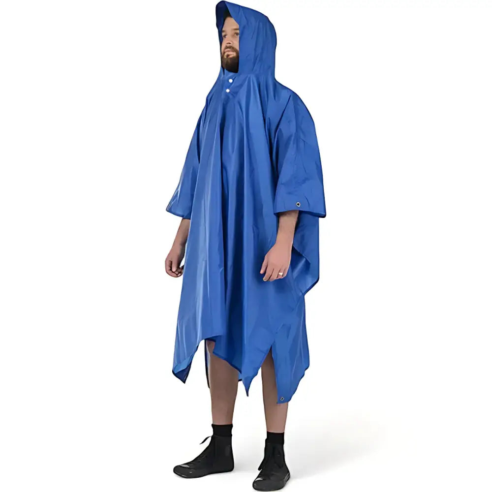 Poncho homme capuche