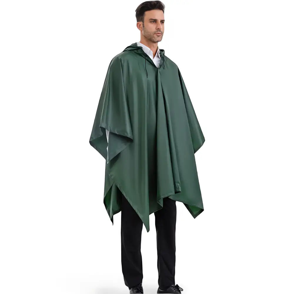 Poncho hommes capuche