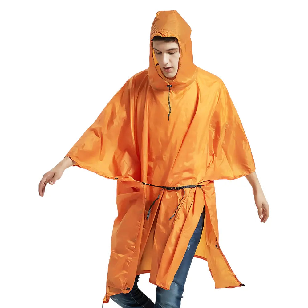 Poncho long de pluie pour homme