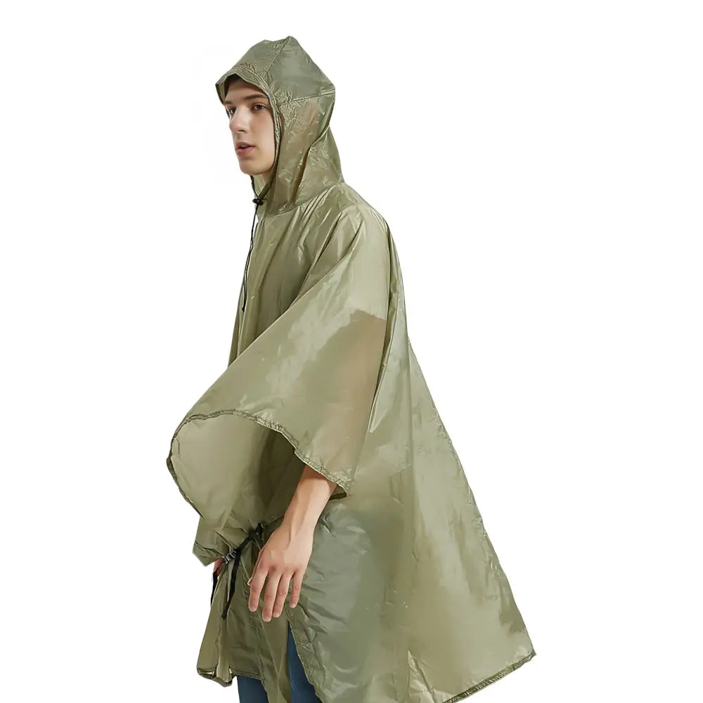 Poncho long de pluie pour homme
