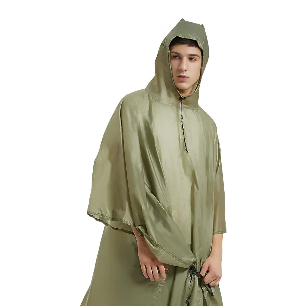 Poncho long de pluie pour homme