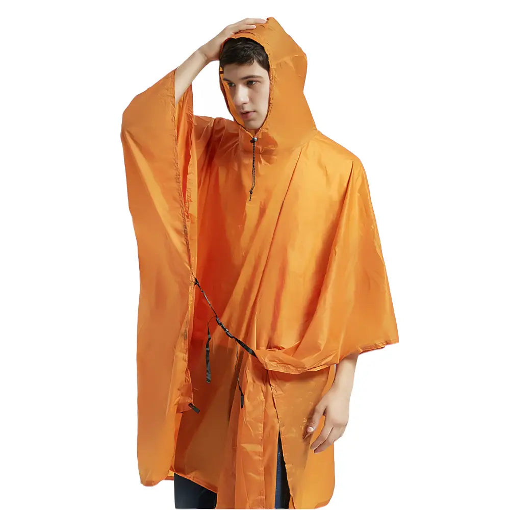 Poncho long de pluie pour homme