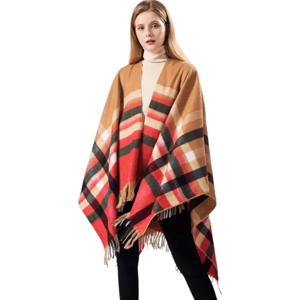 Poncho mexicain femme