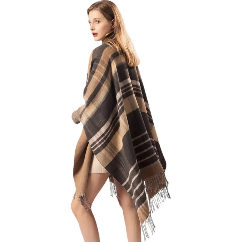 Poncho mexicain femme