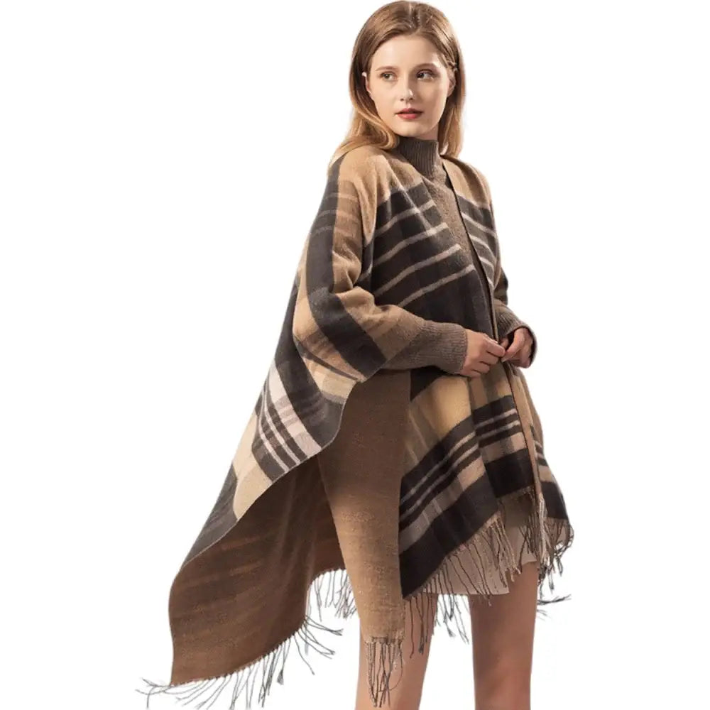 Poncho mexicain femme