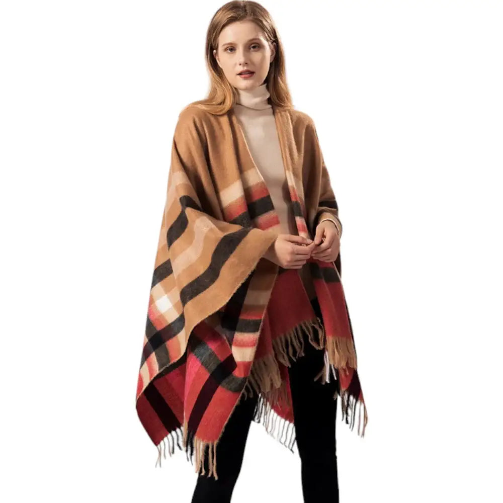 Poncho mexicain femme