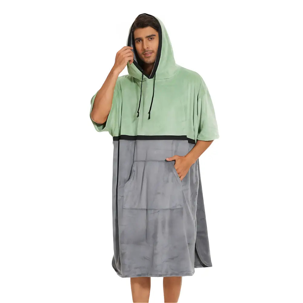 Poncho peignoir homme