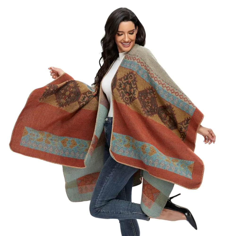 Poncho Polaire D’Intérieur Femme