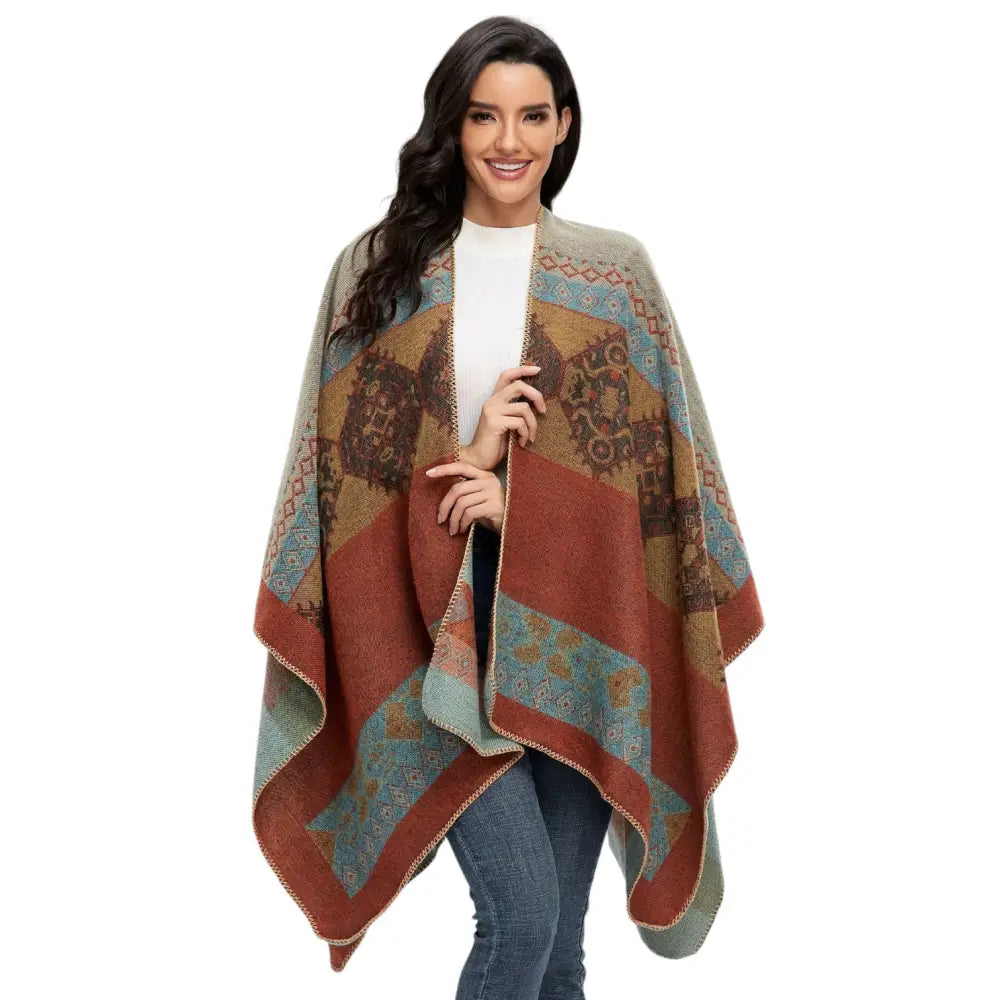 Poncho Polaire D’Intérieur Femme