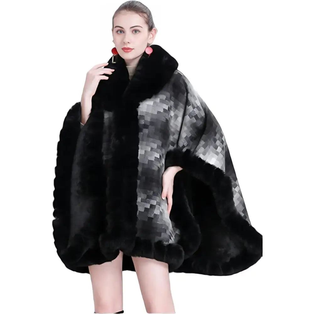 Poncho polaire femme