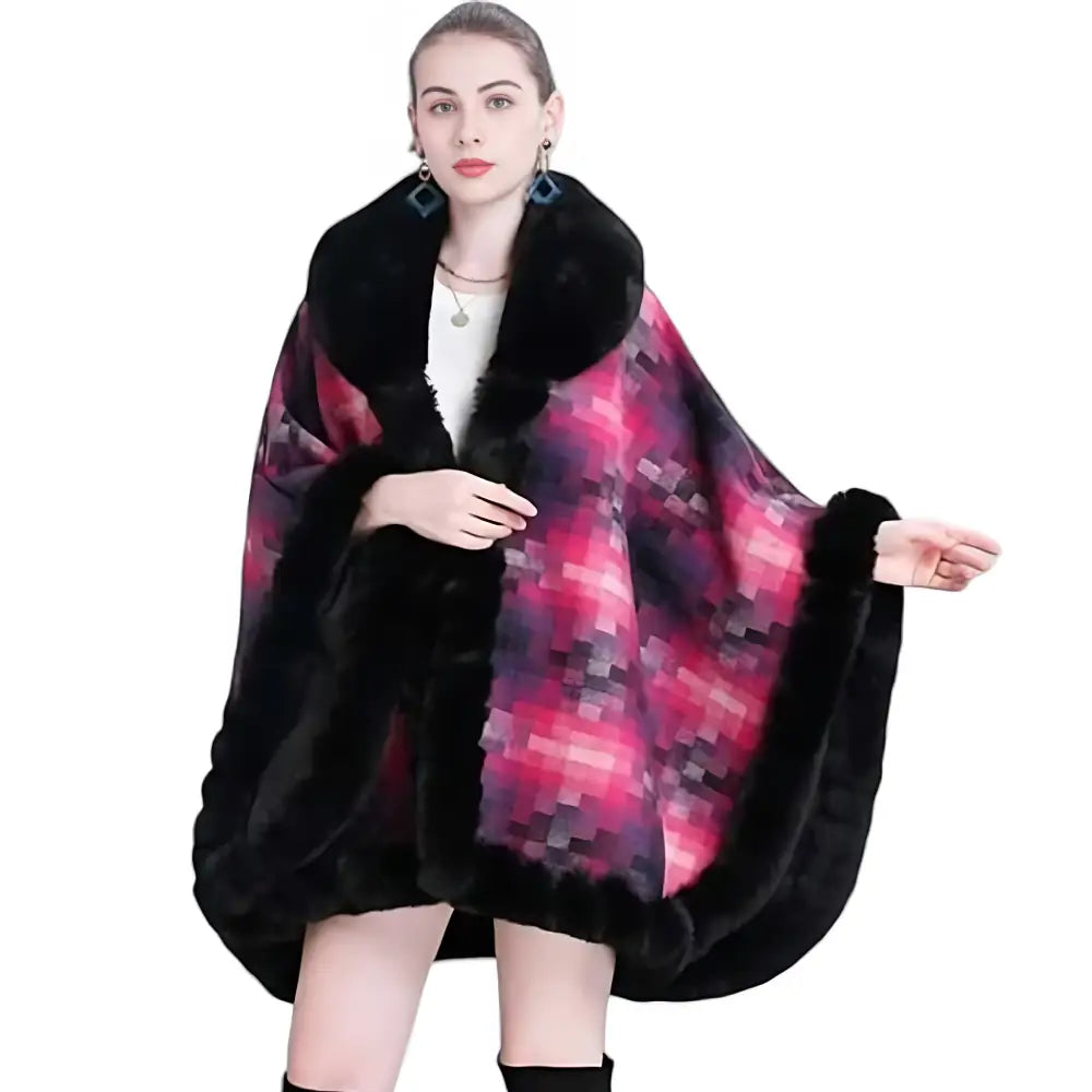 Poncho polaire femme
