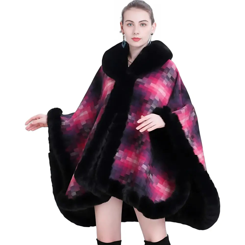 Poncho polaire femme