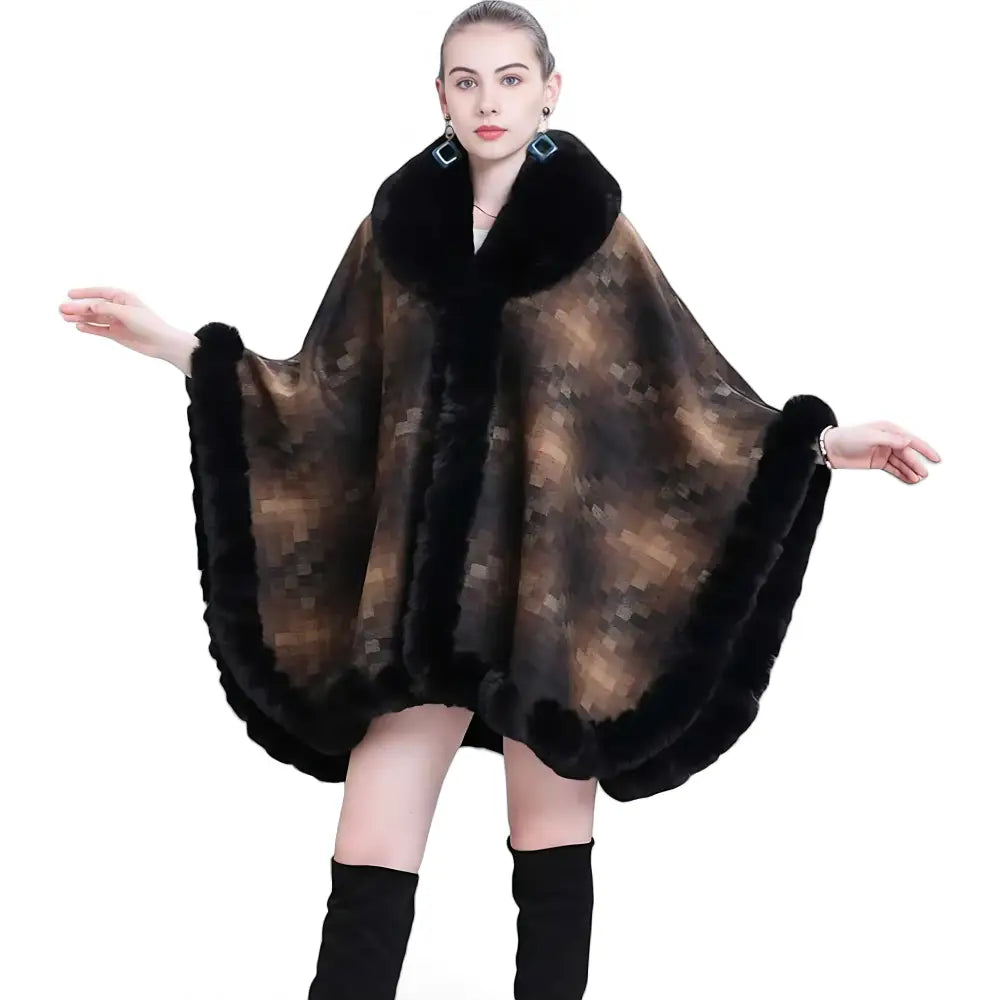 Poncho polaire femme