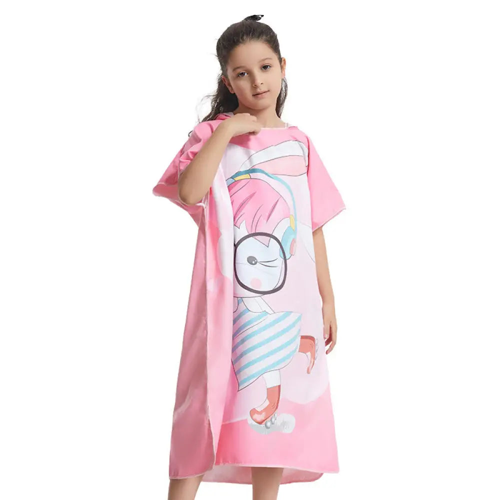 Poncho pour enfant à capuche