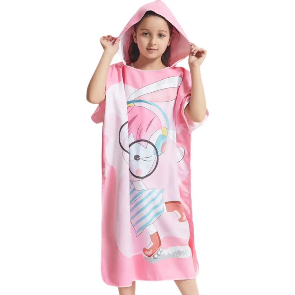 Poncho pour enfant à capuche